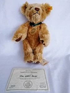 Steiff 654756 2001 Golden 30cm Fully jointed Bear NWT, medal and certificate - Picture 1 of 6