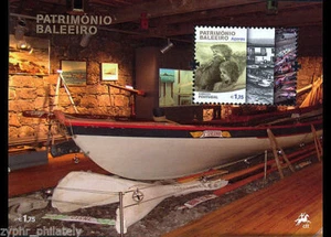 Portugal - "SHIPS ~ WHALING HERITAGE ~ WHALE BOATS" MNH MS 2011 - Picture 1 of 5
