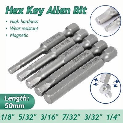 Magnetic 1/4" Hex Key Allen Wrench Drill Bit For Impact Driver And Power Drill  - Image 1 of 4