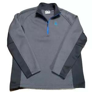 Spyder Pullover Herren XL schwarz grau Viertelreißverschluss Winter Skifahren - Bild 1 von 12