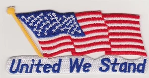 United We Stand USA amerikanische Flagge bestickt Bügelbild Patch *neu* #184 - Bild 1 von 1
