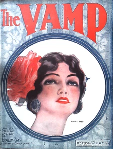 The Vamp Antique Sheet Music By Byron Gay - Cover Art by Henry Hutt 1919 - Picture 1 of 1