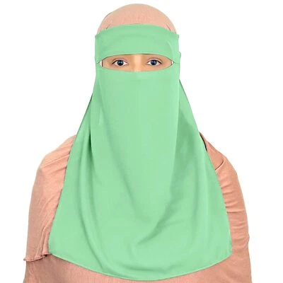 Cubierta facial Syeeds Boutique Niqab para mujer velo islámico de gasa burka multicolor Foto 1 de 4
