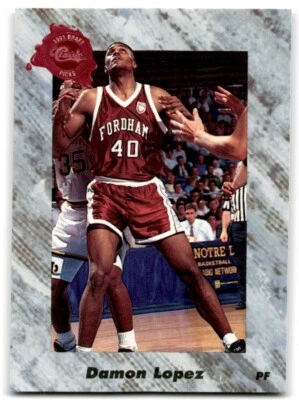 1991-92 Classic Draft Picks Damon Lopez Fordham Rams #196 - Image 1 of 2