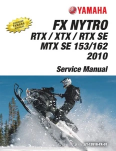 Yamaha FX Nytro Service Manual | 2010 | RTX XTX RTX/MTX SE 153/162 | CD OR USB - Foto 1 di 9