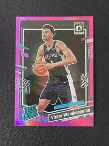 Victor Wembanyama 2023-24 Panini Donruss Optic Rated Rookie Pink Hyper #225 - Imagen 1 de 2