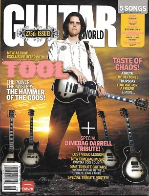 Guitar World Magazine June 2006 Tool Dimebag Darrell Tribute ZZ Top Deftone Rock Foto 1 de 4