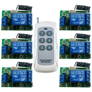 DC 12V 433mhz Delay Relay Receiver Pt2262 Module 6Buttons EV1527 Remote Control - Picture 1 of 8