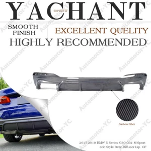CARBON Auto edc-style Rear Diffuser Lip For 17-19 BMW 5 Series G30 G31 M-Sport - Foto 1 di 12