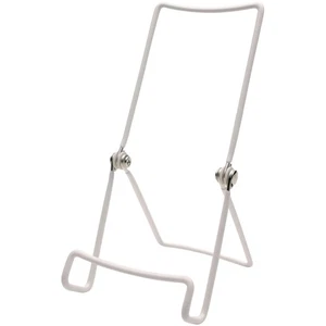 Gibson Holders Adjustable White Wire Display Easel, 3.375" W x 4" D x 8.25" H - Picture 1 of 1