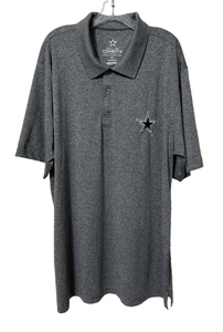 Dallas Cowboys Authentic Polo Golf Shirt  Gray Short Sleeve NFL Mens Size XL - Picture 1 of 4