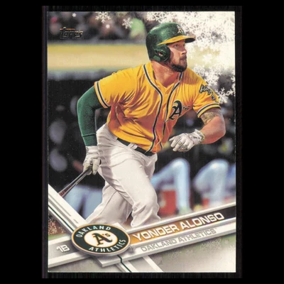 Tarjeta de béisbol Yonder Alonso #HMW42 2018 Topps Holiday Walmart Oakland Athletics Foto 1 de 3