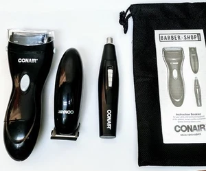 3pc Conair Travel Set, Water Resistant, Clippers, Shavers, Nose hair Trimmer - Picture 1 of 2