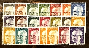 {ALEMANIA/ Scott #1028-1044/ MNH-SET/ XF/ NO THINS/ CV $23.00/epictronic/JC} - Imagen 1 de 1