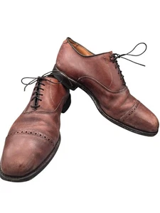 Allen Edmonds Byron Brown Leather Cap Toe Oxford Dress Shoes Men Size 10  EEE - Picture 1 of 13