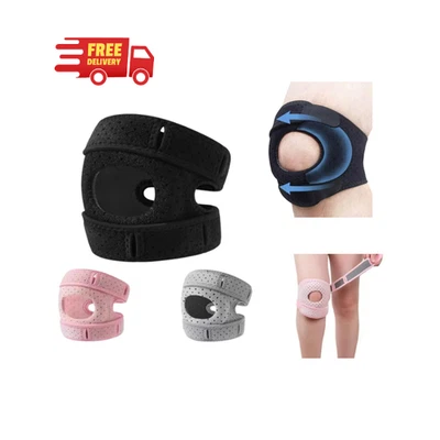 Pressurize Patella Knee Brace Adjustable Patellar Tendon Support Strap & Gel Pad