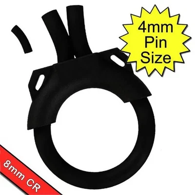 Estim Penis Play 8mm Conductive Rubber Loop Black | Et312 | 2B - Image 1 of 3