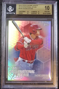2018 TOPPS CHROME UPDATE INTERNATIONAL AFFAIR REFRACTOR SHOHEI OHTANI RC BGS 10 - Picture 1 of 2