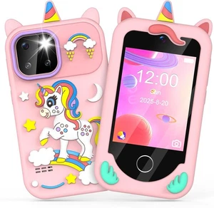 Kindertelefon Spielzeug Imitat Smartphone für 3-8 Jahre Mädchen & Jungen - Rosa  - Bild 1 von 7