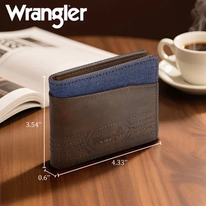 Cartera Wrangler delgada delgada minimalista plegable para hombre - bolsillo frontal para hombre occidental - Imagen 1 de 11