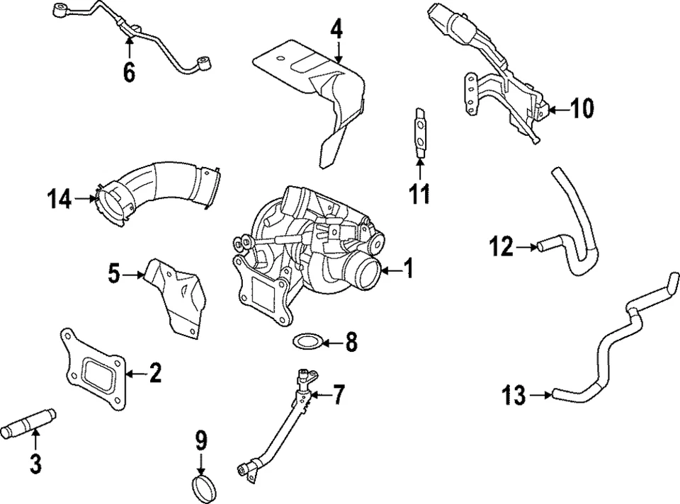 Junta de tubo de salida original Nissan Rogue 2022-2025 15193-6RC0A Foto 1 de 1