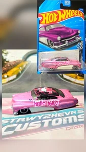 Hot Wheels Merc ***Custom Hello Kitty w/ Spectraflame And Real Rider** - Picture 1 of 3
