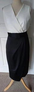 BNWT Gorgeous Closet Women's Black & White Pencil Dress UK Size 14 - Picture 1 of 10