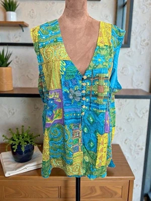 Nuevo Chaleco Colorido Shelly and Arnold Talla 3X Foto 1 de 4