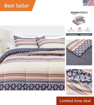 Conforto e estilo: conjunto de edredom geométrico de microfibra 3 peças para camas de casal/queen size - Imagem 1 de 4