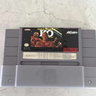 Super Nintendo George Foremans KO Boxing - SNES - Tested/Working - Image 1 of 4