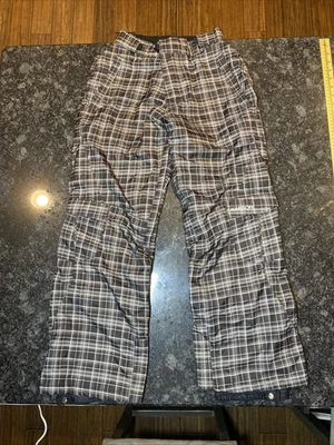 Karbon Adjustable Waist Snow Ski Snowboard Pants Youth Kids Size 14 Black White - Image 1 of 4