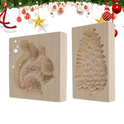 2 шт. многоразовые формы для печенья 3D-формы для белок и сосновых конусов - Изображение 1 из 4