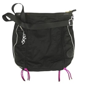 Kipling x Fergie Shoulder Bag Black Crossbody Drawstring Tassel Zipper NEW - Picture 1 of 14