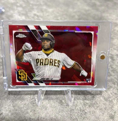 2021 Topps Chrome Update Target Red Refractor Padres (RC) #USC13 Jorge Ona /5 - Image 1 of 2