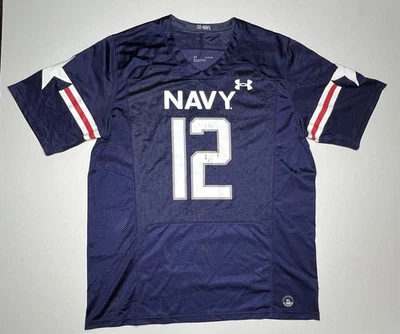 UNDER ARMOUR NCAA JERSEY NAVY MIDSHIPMEN #12 BLUE MEN'S XL GO-NAVY - Image 1 of 4