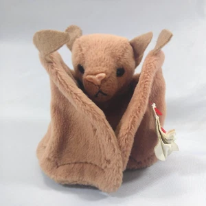 RARE Ty Beanie Baby Batty - 1996 - PVC pellets - Tag ERRORS - Wrinkled Tag - Picture 1 of 12