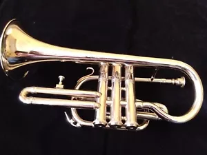 Cornet Chrome Polish Jazz Orchestra Instrument Student Model Professional Look - Picture 1 of 9