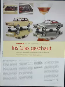VERRE 1700 et 1700 GT au 1-43 de Neo Scale....un rapport de maquette #1201f - Photo 1/1
