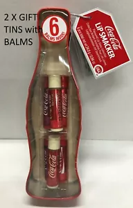 LIPSMACKER 6 X LIPBALMS CHRISTMAS GIFT TIN - COKE BOTTLE,VANILLA,CHERRY,COKE - Bild 1 von 5