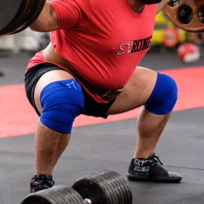 Sling Shot Knee Wraps by Mark Bell - 2.0m - Blue - Image 1 of 3