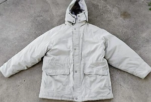 Perry Ellis Mens Hooded Down 3/4 Long Zippered Snap Button Winter Coat Size XL - Picture 1 of 9