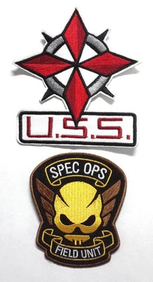 Resident Evil: Special Ops Video Game Logo Patch Set of 2-USA Maile(REPASet-GA2)