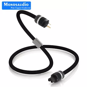 Monosaudio US/AU/NZ OCC HIFI cavo alimentazione rame puro cavo amplificatore connettore - Foto 1 di 18