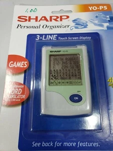 SHARP Personal Organizer Model YO-P5 3-Line Touchscreen Display 48KB Memory NEW - Picture 1 of 6