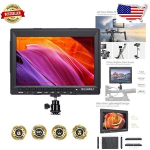 7 Inch HDMI Camera Monitor with Sunshade – Ideal for 4K Filming & Focus Assist - Picture 1 of 10