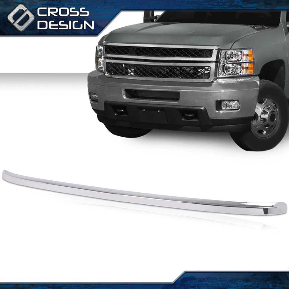 Moldura de moldura de capó cromada apta para Chevy Silverado 2500 3500 HD 2011-2014 Foto 1 de 4