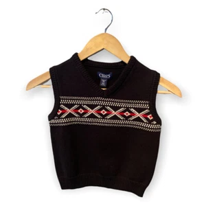 Chaps black knit sweater vest size 4/5 NWT - Picture 1 of 4