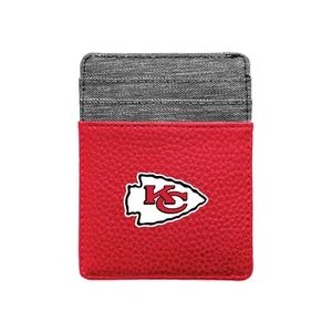 Kansas City Chiefs Front Pocket Wallet, NFL Licensed Pebble - Picture 1 of 2