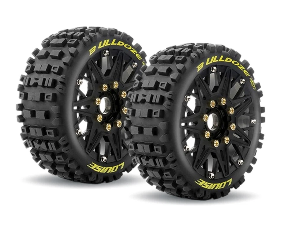 LOUISE B-Ulldoze MFT Reifen soft auf Felge schwarz für Buggy 1:8 LOUT3365SB  - Bild 1 von 1