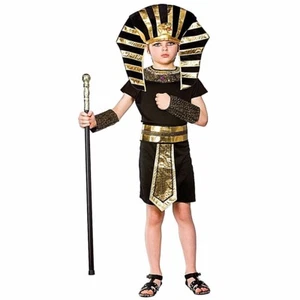 Costume bambino FARAONE EGIZIANO vestito fantasia libro settimana antichi tempi Egitto ragazzi - Foto 1 di 3